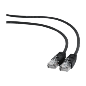 Gembird PP12-1M/BK Black Patch cord cat. 5E molded strain relief 50u" | Gembird - Image 4