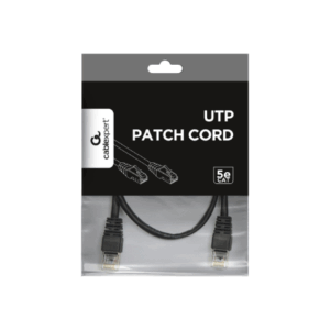 Gembird PP12-1M/BK Black Patch cord cat. 5E molded strain relief 50u" | Gembird - Image 5