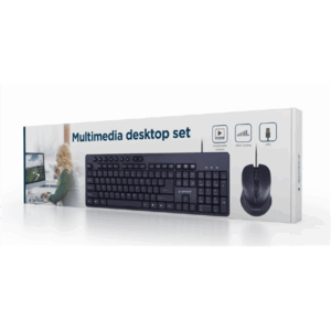 Gembird | Multimedia desktop set | KBS-UM-04 | Keyboard and Mouse Set | Wired | Mouse included | US | Black - Image 3