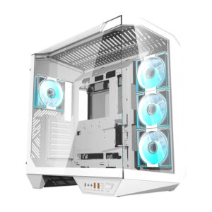 Darkflash DY470 Kompiuterio korpusas baltos spalvos + 4 ventiliatoriai