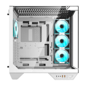 Darkflash DY470 Kompiuterio korpusas baltos spalvos + 4 ventiliatoriai - Image 2