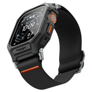 SPIGEN LITE FIT PRO IR GRŪDINTAS STIKLAS APPLE WATCH ULTRA 1 / 2 / 3 (49 MM) MATINĖ JUODA - Image 4