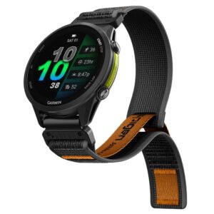 Spigen AthLex Air Garmin QuickFit 22 mm aktyvus juodos spalvos/oranžinės spalvos - Image 4