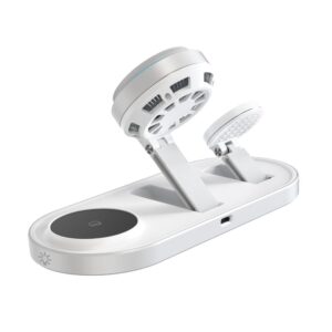 Tech-Protect A51 ArcticBoost 3in1 Magnetinis MagSafe belaidis įkroviklis 25W QI2.2 baltos spalvos - Image 4