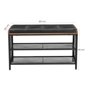LOFT medinė batų spintelė su lentyna ir sėdimąja dalimi - Image 5