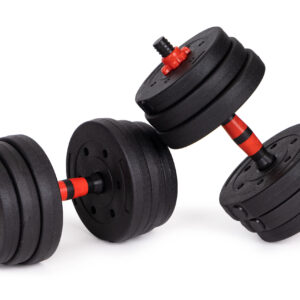 Reguliuojami hanteliai 2x10 kg štangų rinkinys 20 kg strypas, MOVEPRO - Image 5