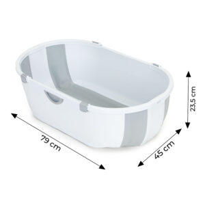 Sulankstoma kelioninė vonelė kūdikiams su išleidimo anga, pilka, ECOTOYS - Image 5