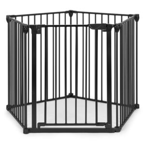 Apsauginiai varteliai vaikams ir naminiams gyvūnams, 5 segmentai, 60 cm, metaliniai, juodi, ECOTOYS - Image 5