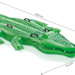 Pripučiamas krokodilo formos plaukimo čiužinys su rankenomis 203x114 cm INTEX 58562 - Image 5
