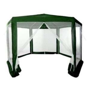 Komercinė sodo pavėsinė-palapinė, 2x2x2 m, su tinkleliu nuo uodų, žalia, MultiGarden - Image 5