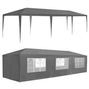Komercinė sodo paviljono palapinė, 3x9 m, 8 sienelės, pilka, MultiGarden - Image 5