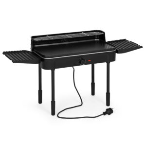 Elektrinis grilis 3-in-1, pastatomas ir stalinis grilis, kepimo plokštė, riebalų surinkimo padėklas, termostatas, MultiGarden - Image 5