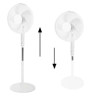 Grindinis ventiliatorius 45W – 3 režimai, 5 mentės, laikmatis, nuotolinio valdymo pultas - Image 5