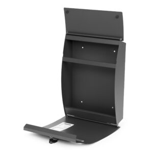 Ant sienos montuojama pašto dėžutė iš cinkuoto plieno, antracito spalvos, ModernHome - Image 5