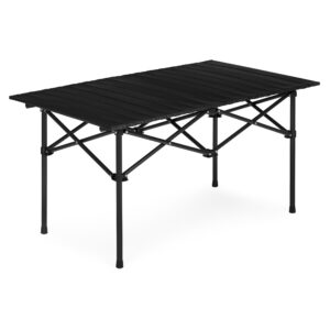 Sulankstomas stovyklavimo stalas 95x55 cm su nešiojimo krepšiu, juodas, MultiGarden - Image 5
