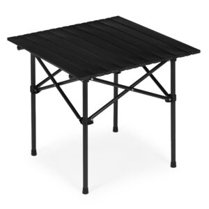 Sulankstomas kempingo stalas 53x55 cm su nešiojimo krepšiu, juodas, MultiGarden - Image 5