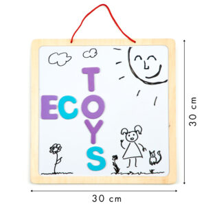 Edukacinė magnetinė kreidinė lenta su raidėmis 3in1 - Image 5