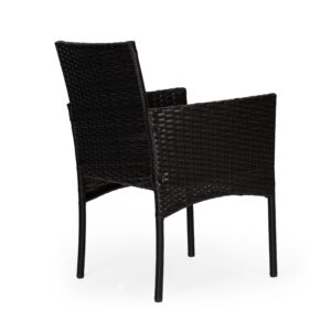 Technorattano sodo baldų komplektas: 2 kėdės ir stalas, juodas, MultiGarden - Image 5