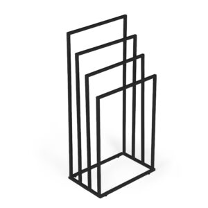 Metalinis pastatomas rankšluosčių stovas su 4 laikikliais, juodas, ModernHome - Image 5