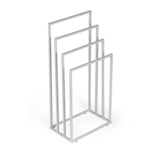 Metalinis pastatomas rankšluosčių stovas su 4 laikikliais, baltas, ModernHome - Image 5