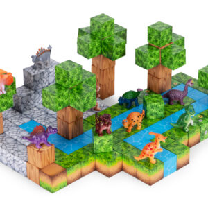 Magnetinių konstruktorių rinkinys vaikams 142 dalių kaladėlės dinozaurai - Image 5