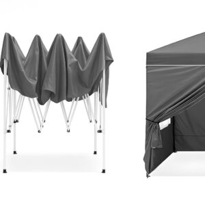 Sodo paviljono palapinė 3x3 m, surenkama su 4 šoninėmis sienelėmis, pilka, MultiGarden - Image 5