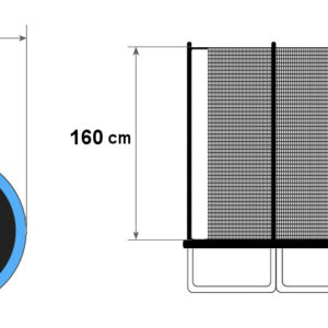 Išorinis apsauginis tinklas batutui 244–250 cm (8 FT) / 6 stulpams - Image 5