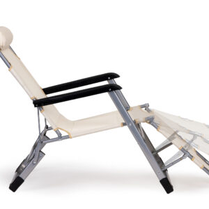 Sodo paplūdimio kėdė gultas, sulankstomas 2-in-1, smėlio spalvos, MultiGarden - Image 5