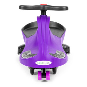 Vaikiškas paspirtukas-mašinėlė su LED ratukais, violetinis ECOTOYS - Image 5