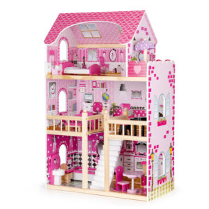 Medinis lėlių namelis su baldais, ECOTOYS - Image 5