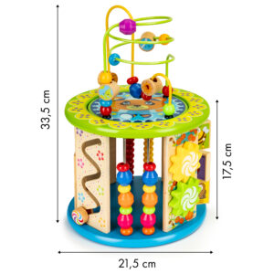 Medinis lavinamasis kubas su žaidimais ir kaladėlėmis, žvejybos žaidimas, ECOTOYS - Image 5