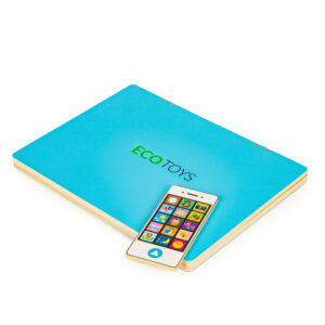 Medinis magnetinis edukacinis nešiojamojo kompiuterio formos magnetinė lenta su telefonu ir raidėmis ECOTOYS - Image 5