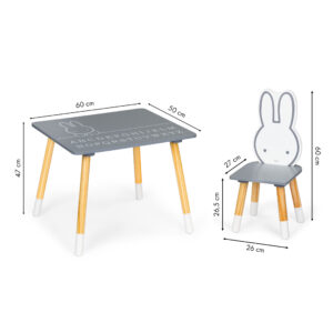 Stalas + 2 kėdės vaikiškų baldų komplektas ECOTOYS - Image 5