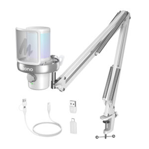 Maono DM40 S Pro microphone baltos spalvos