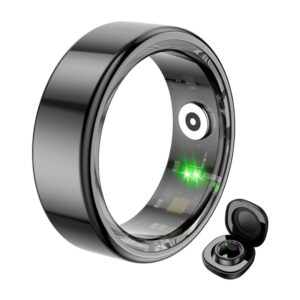 COLMI R02 Smart Ring, size 9, 18.9 mm juodos spalvos + charging case - Image 3