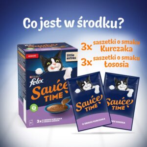PURINA Felix Sauce Time - šlapias kačių maistas - 6x40g - Image 2
