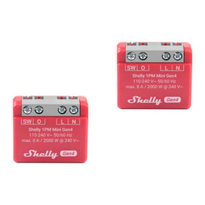 Set of 2 Shelly 1PM Mini Gen4 Zigbee/Matter Controllers