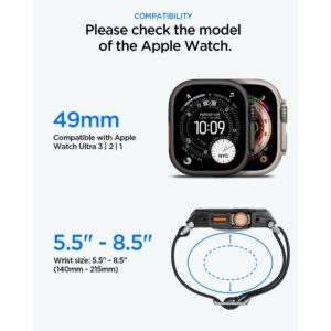 SPIGEN LITE FIT PRO IR GRŪDINTAS STIKLAS APPLE WATCH ULTRA 1 / 2 / 3 (49 MM) MATINĖ JUODA - Image 5