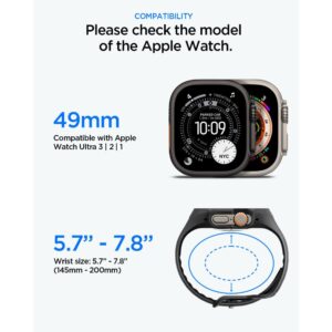 SPIGEN LIQUID AIR PRO & GRŪDINTAS STIKLAS APPLE WATCH ULTRA 1 / 2 / 3 (49 MM) JUODAS - Image 5