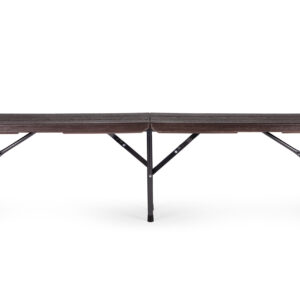Maitinimo rinkinys 180 cm banketinis stalas + 2 suolai, rudas – MultiGarden - Image 6
