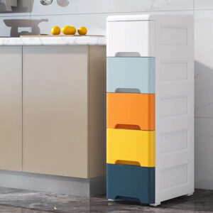 Lentyna su 5 ištraukiamais stalčiais ir ratukais ModernHome - Image 6
