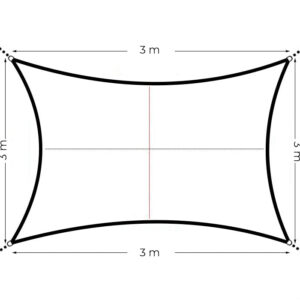 Kvadratinis stogelis nuo saulės, vandeniui atsparus tentas, 3x3 m, smėlio spalvos, MultiGarden - Image 6