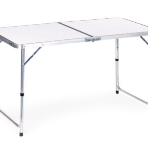 Turistinis stalas, sulankstomas kempingo stalas, baltas stalviršis, 120x60 cm, MultiGarden - Image 6