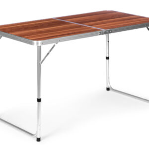 Turistinis stalas, sulankstomas kempingo stalas, rudas stalviršis, 120x60 cm, MultiGarden - Image 6