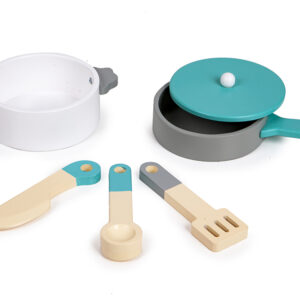 Didelė balta medinė vaikiška virtuvėlė ECOTOYS - Image 6