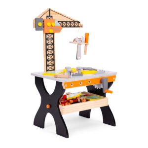 Medinis dirbtuvių stalas su įrankiais vaikams ECOTOYS - Image 6