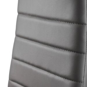 4 kėdžių komplektas svetainei ir valgomajam iš eko odos, ergonomiškas atlošas, pilkos spalvos - Image 6