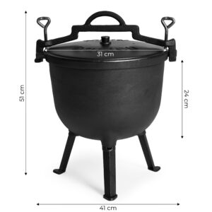 Ketaus pastatomas katilas 15L, medžiotojo puodas, laužo kepsninė, MultiGarden - Image 6