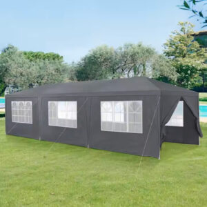 Komercinė sodo paviljono palapinė, 3x9 m, 8 sienelės, pilka, MultiGarden - Image 6