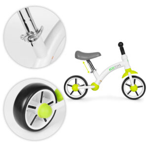 Balansinis dviratis vaikams, EVA ratai, reguliuojama sėdynė, žalias, ECOTOYS - Image 6